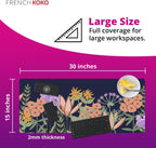 Desk Mat Large Desk Pad Large Mouse Pad Cute Desk Accessories Cute Pink Home Office Essentials XL Desk Mat Desk Pad for Keyboard Mouse on Top of Desks Computer Flowers Floral