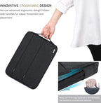 13 13.6 Inch Laptop Sleeve Case Compatible with Macbook Air 13 M1/M2/M3/M4 2020-2025, Macbook Pro 13/14, Ipad Air/Pro 13, Waterproof Slim Computer Bag Cover with Handle, Black