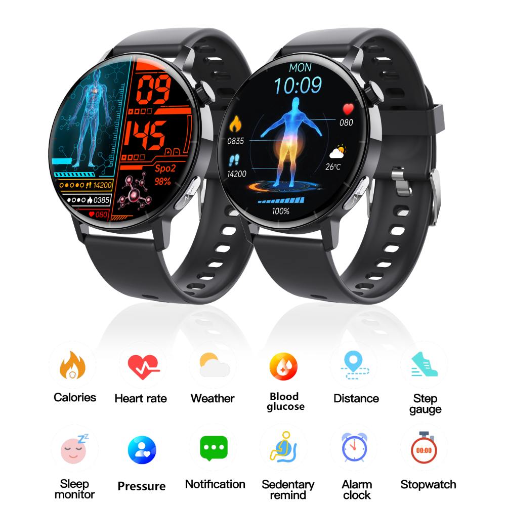 ECG Blood Glucose Smart Watch
