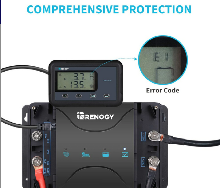 Monitoring Screen for DC-DC MPPT Battery Charger Series