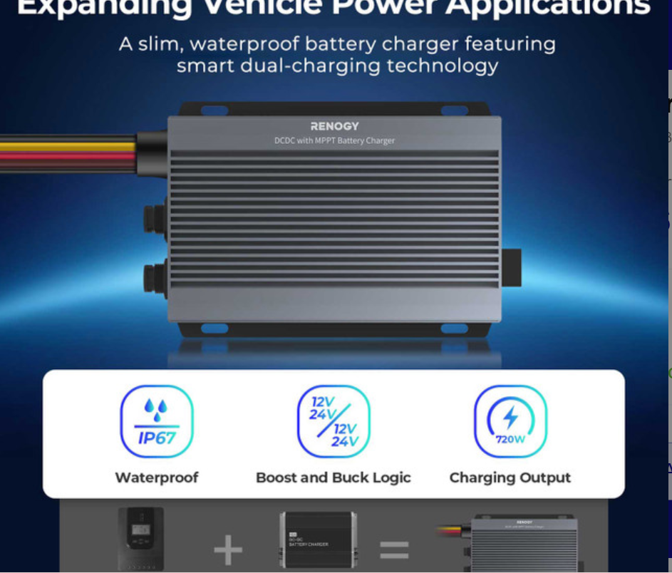 Renogy IP67 DC-DC with MPPT Battery Charger